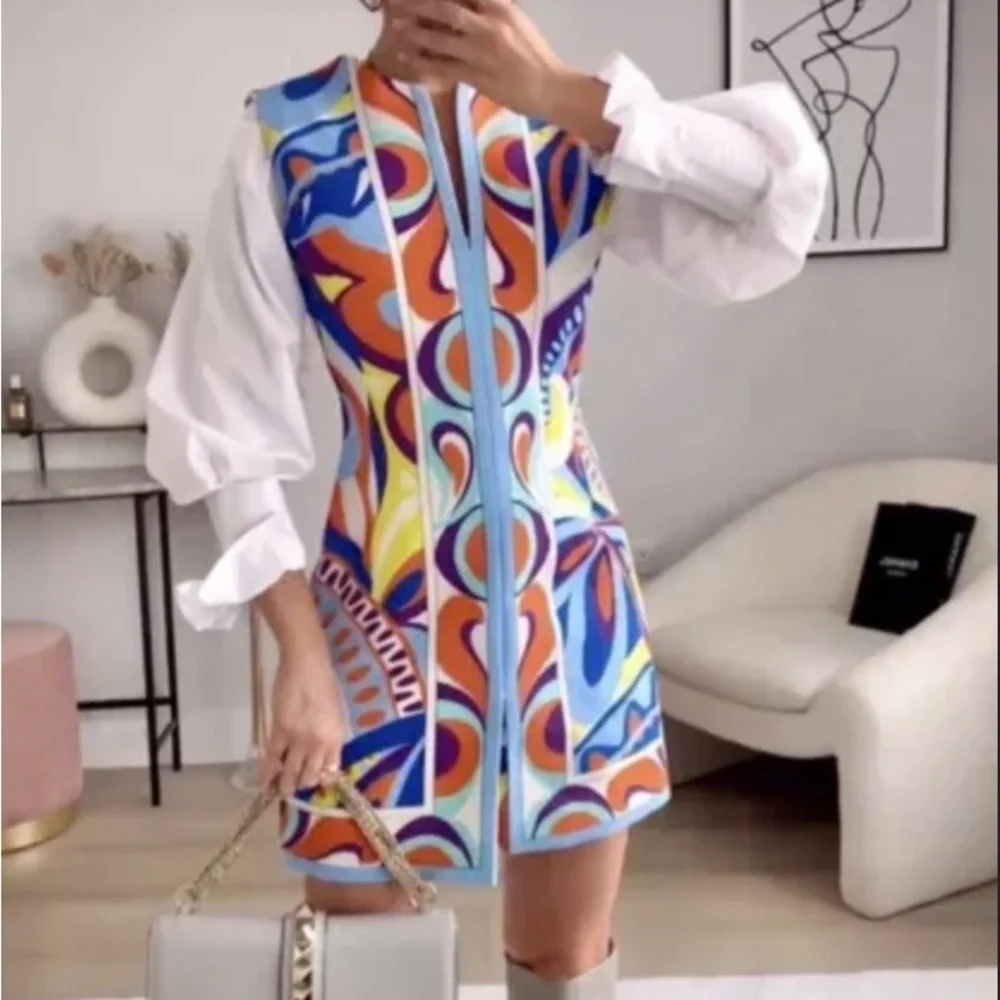 Zara Pucci Inspired Geometric Dress